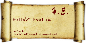 Holló Evelina névjegykártya